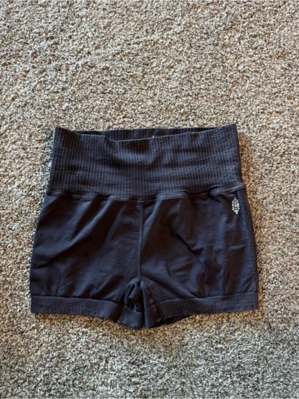 Free People Black Biker Shorts